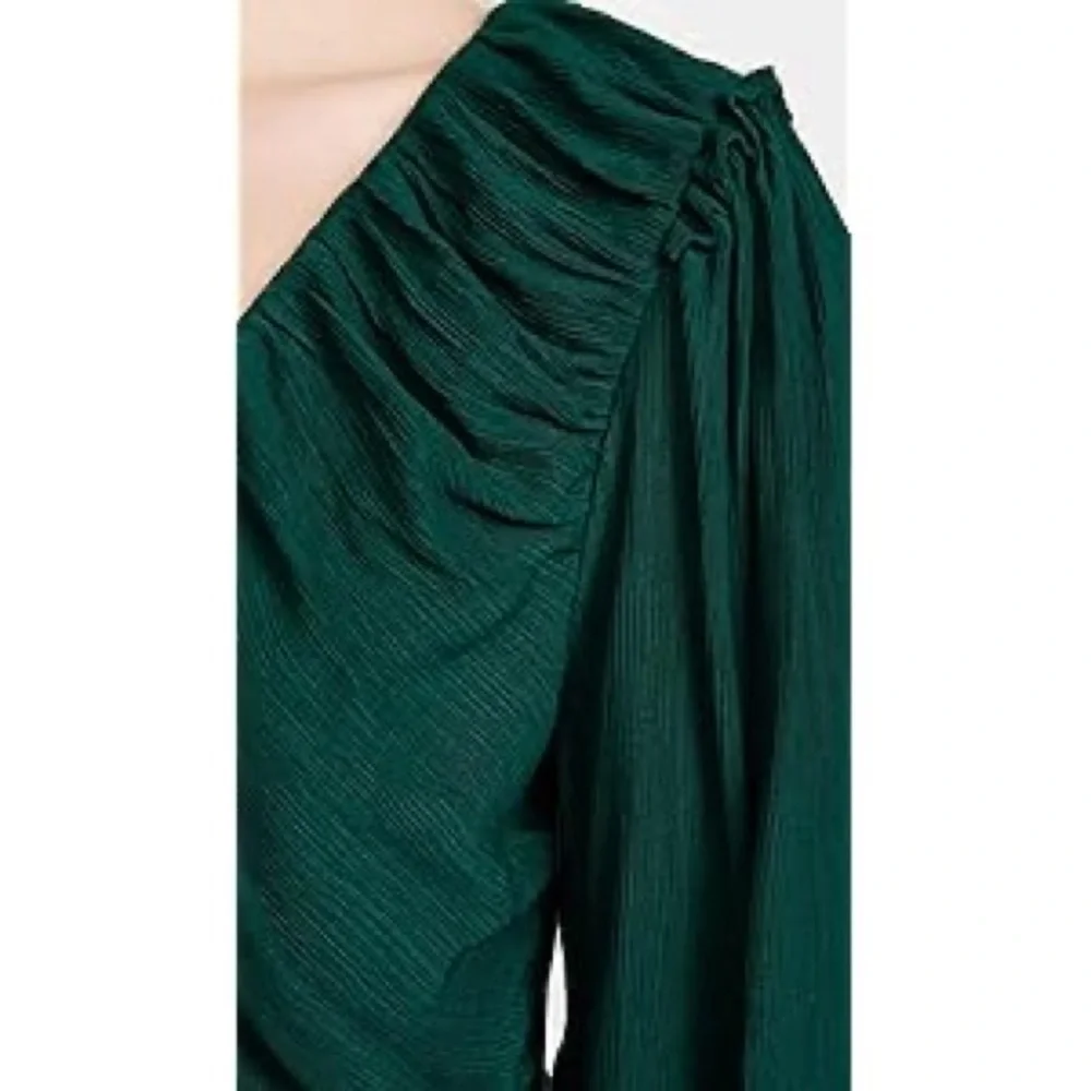 Free People | Daia Ruched Peplum Top in Garden Gem Green Size Small (4-6) - Picture 4 of 11